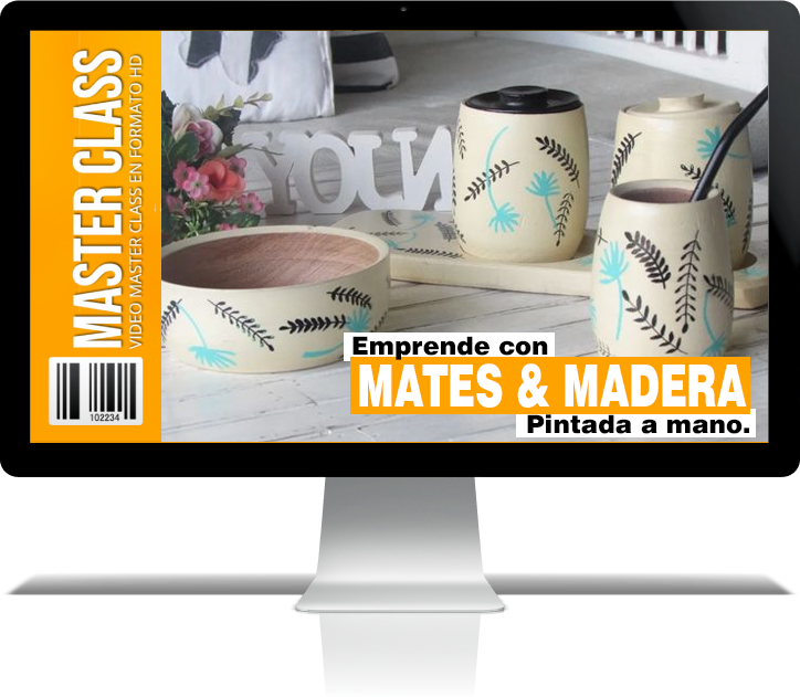 Emprende con Mates y Maderas pintadas a mano.